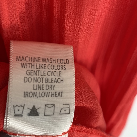 Max Studio Coral Tank Top Blouse Tie Collar Sleeveless Lined , Size L - Picture 9 of 9